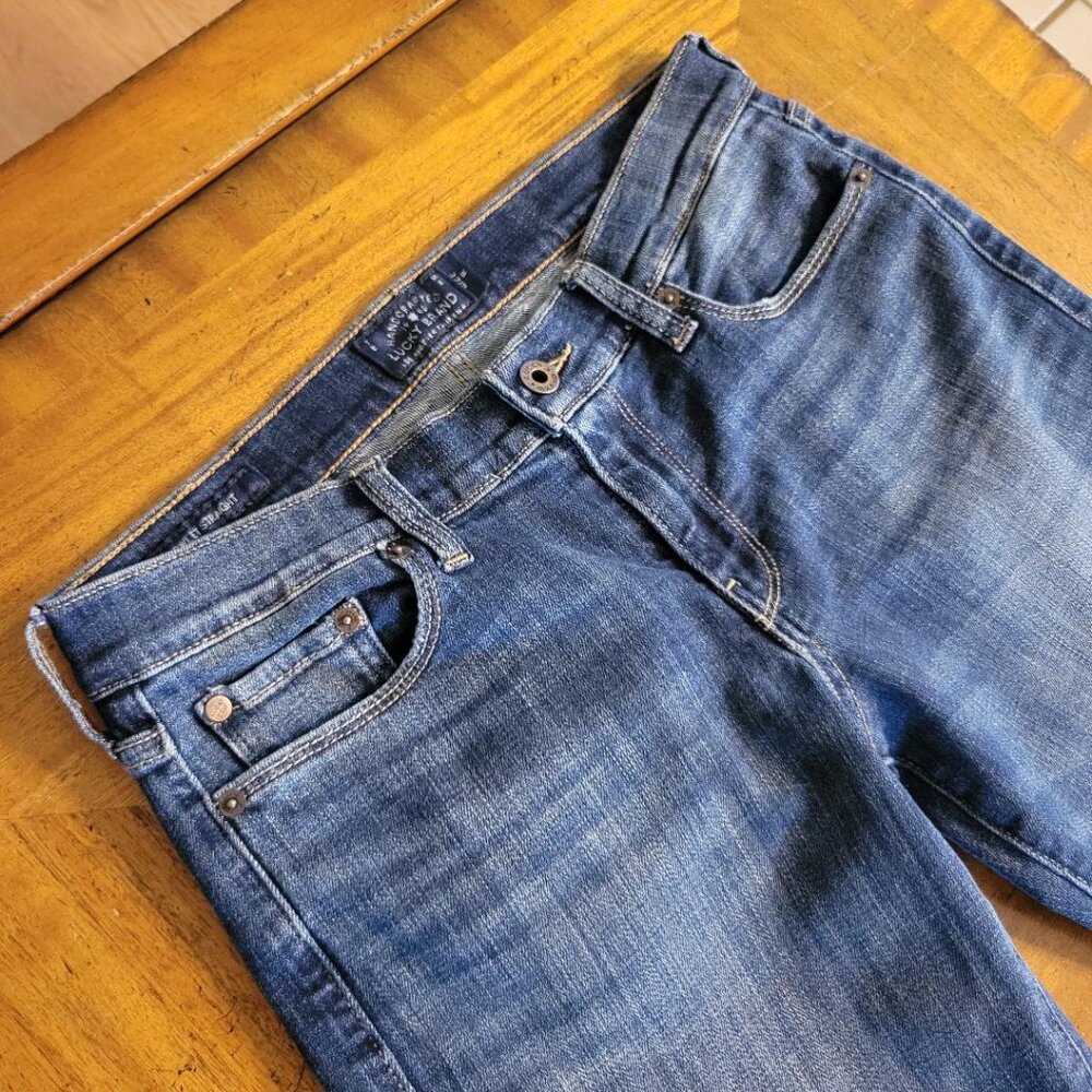 Lucky Brand Medium Wash Sweet Straight Jeans - Size 4/27 - Picture 3 of 15